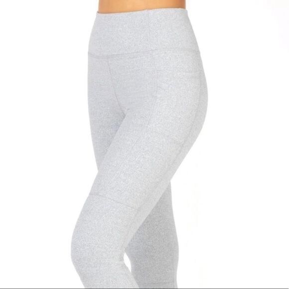 𝅺DOUBLE BRUSHED HIGH-WAIST LEGGINGS - Picture 1 of 10